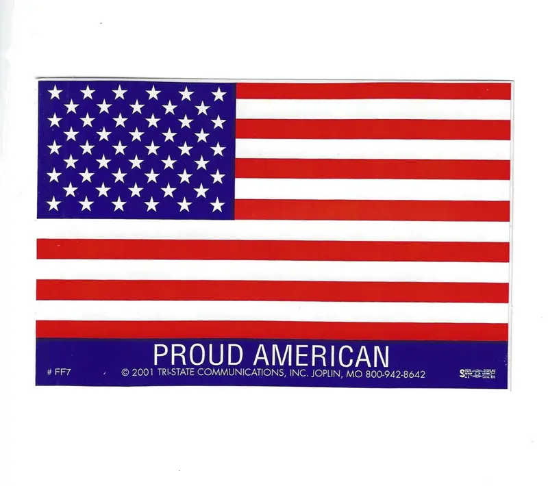Proud American Large American Flag Sticker #Ff-7 1