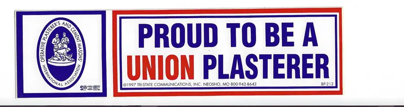 Proud To Be A Plasterer Bumper Sticker #Bp213 1