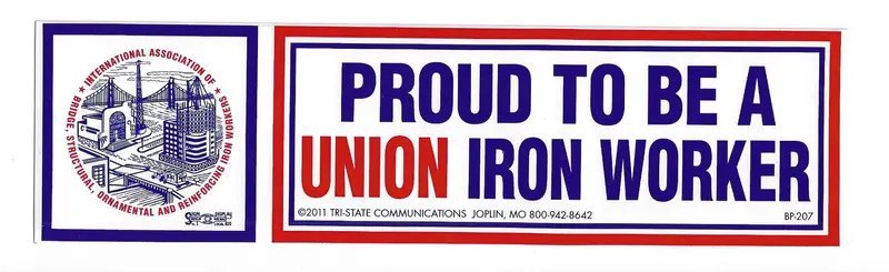 Proud To Be A Union Ironworker #Bp-207 1