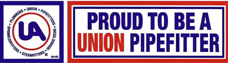 Proud To Be A 'Union Pipefitter' Bumper Sticker 1