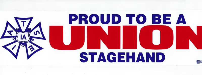 Proud To Be Union Stagehand Bumper Sticker #Bp-Ptb-Sh 1
