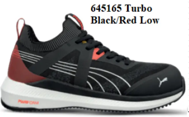 Puma Mens Turbo Blk/Red Low Astm Sd Sr #645165 1