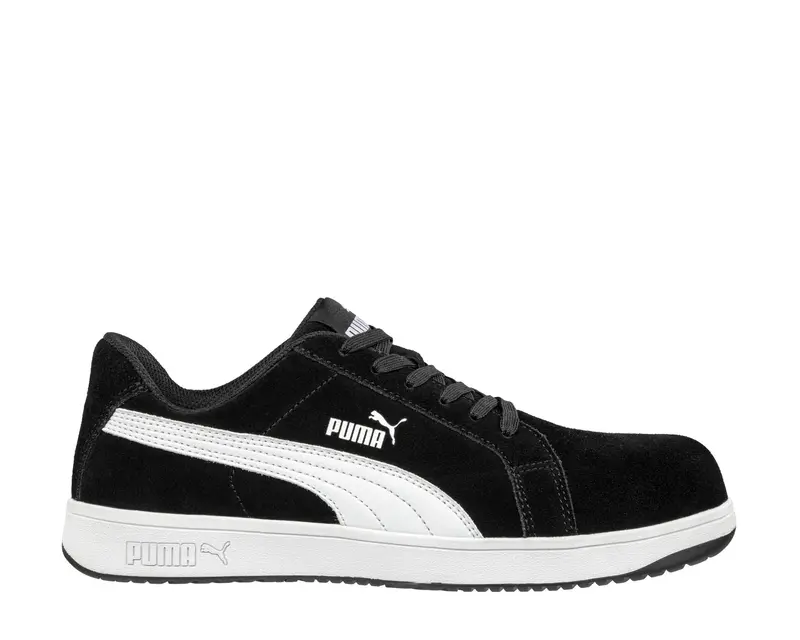 Puma Womens Iconic Suede Black Low Astm Eh Safety Shoe #640115 1