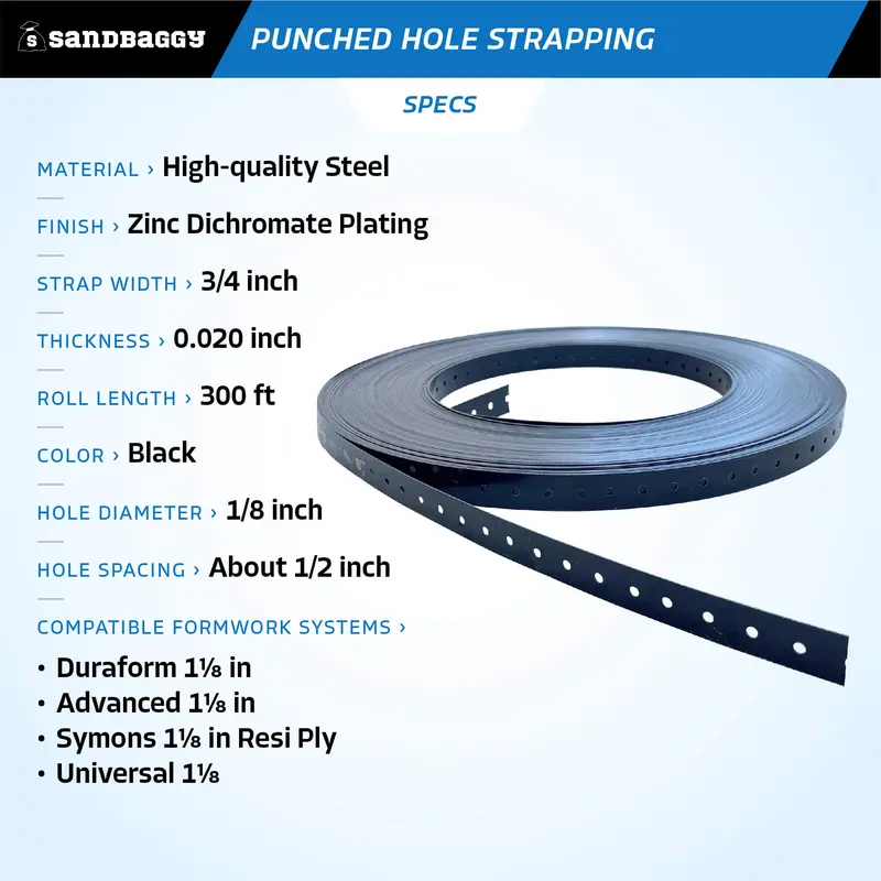 Punched Hole Strapping - Heavy-Duty Perforated Metal Strap 2
