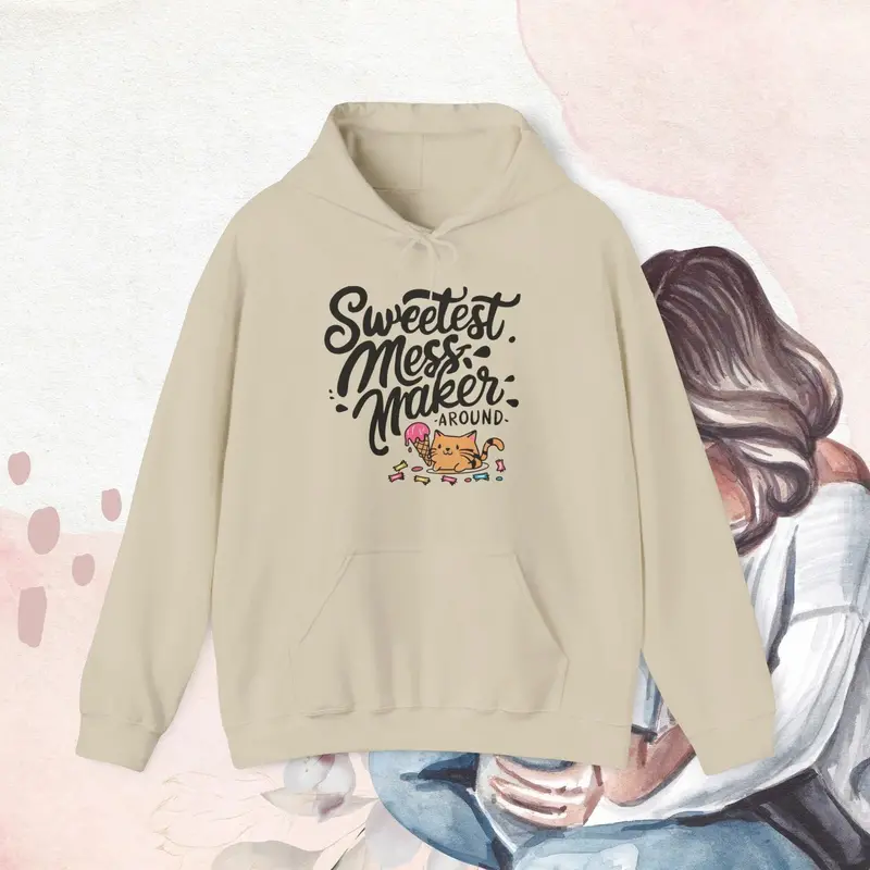 Purrfectly Pampered Unisex Heavy Cotton Hoodie 5