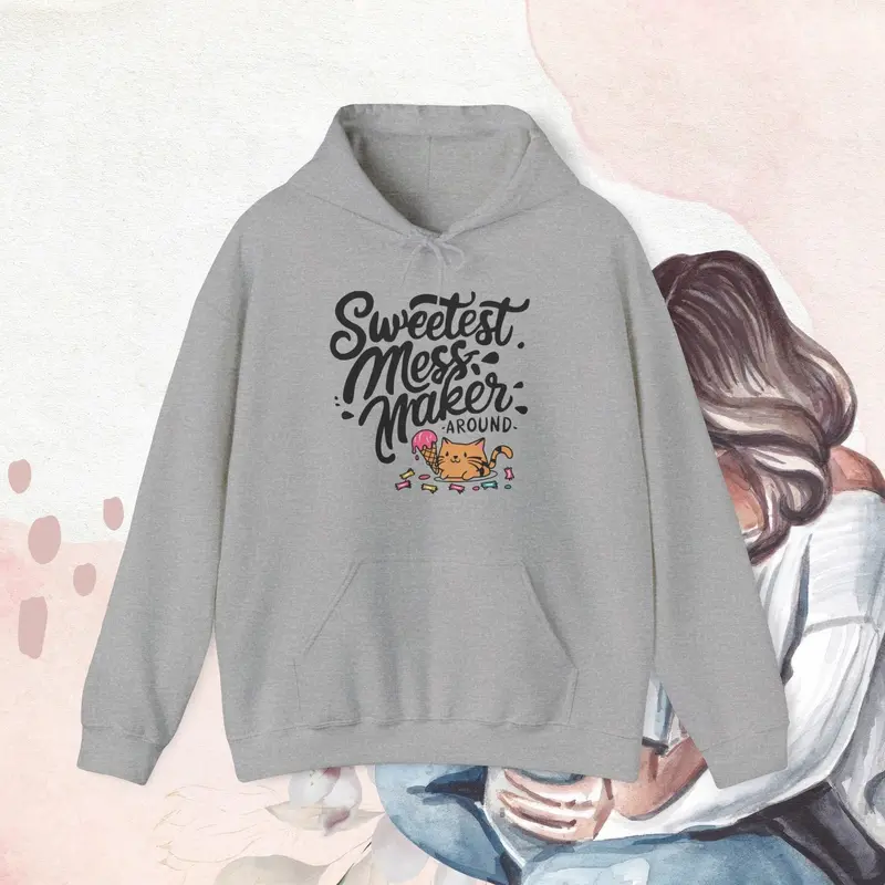 Purrfectly Pampered Unisex Heavy Cotton Hoodie 6