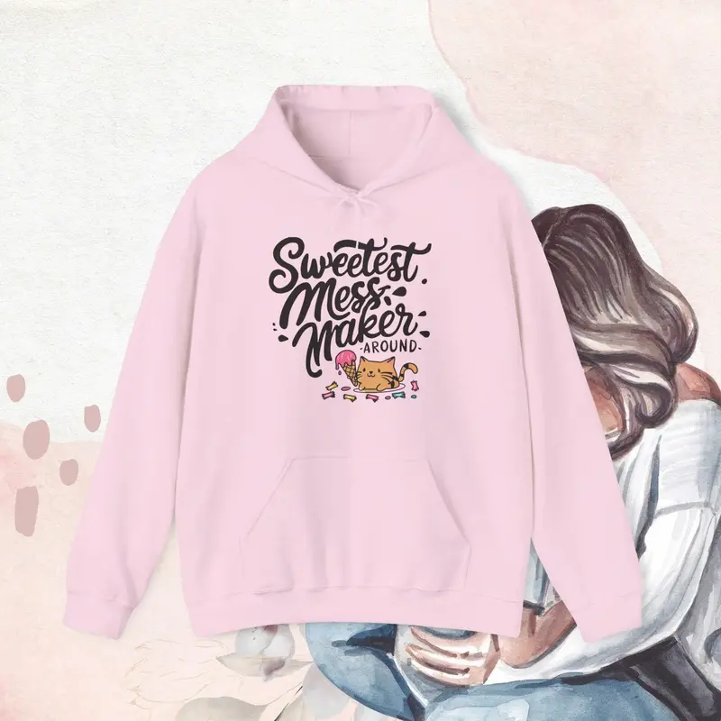 Purrfectly Pampered Unisex Heavy Cotton Hoodie 8