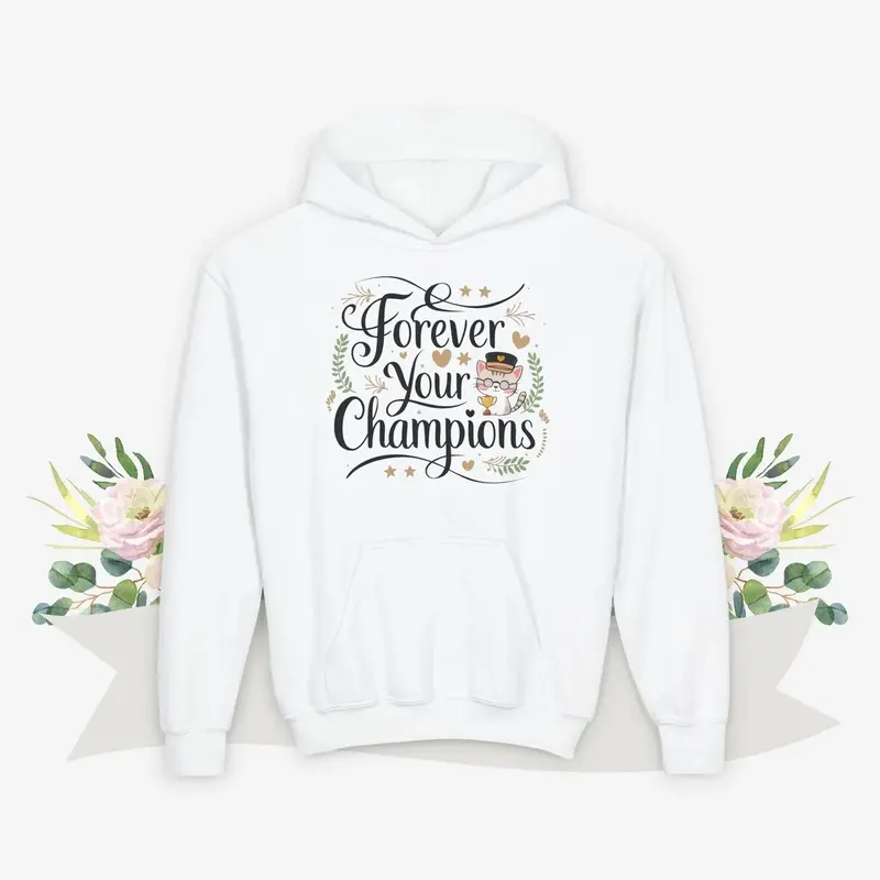 Purrfectly Pampered Youth Hoodie: Comfortable Heavy Blend Hoodie for Kids