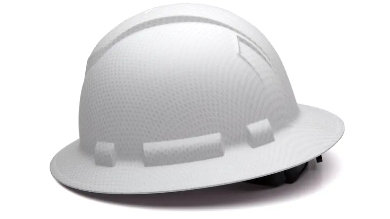 Pyramex Full Brim Graphite Hard Hat_White Matte 1