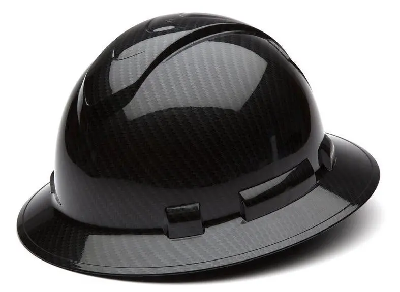 Pyramex Glossy Graphite Full Brim Hard Hat 1