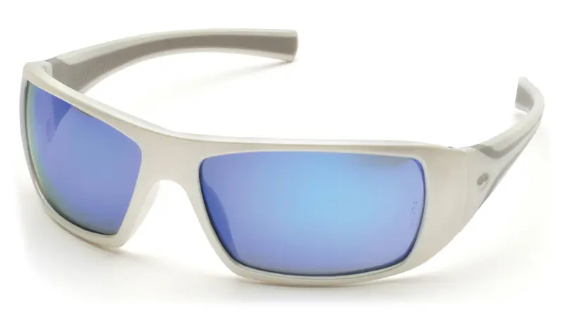 Pyramex Goliath White Frame Ice Blue Safety Glasses #Sw5665d 2