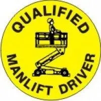 Qualified Manlift Driver Hard Hat Marker Hm-116 1