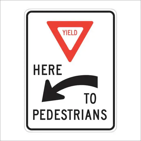 R1-5A Yield Here To Pedestrians Sign 1