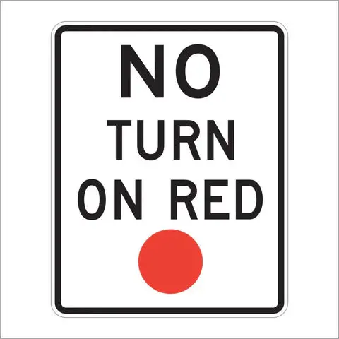R10-11 No Turn On Red Sign 1
