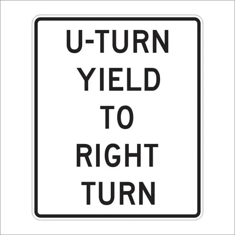 R10-16 U-Turn Yield To Right Turn Sign 1