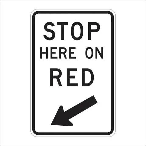 R10-6 Stop Here On Red Sign 1