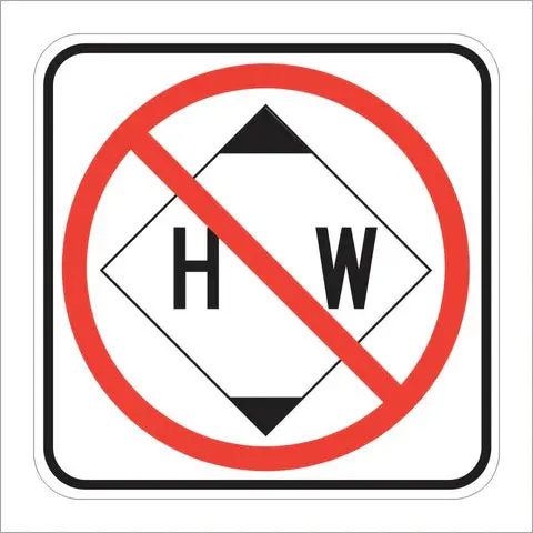 R102 (Ca) No Hazardous Waste (Symbol) Sign 1