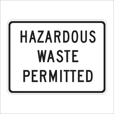 R103a (Ca) Hazardous Waste Permitted Sign 1