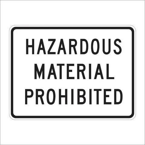 R104a (Ca) Hazardous Material Prohibited Sign 1