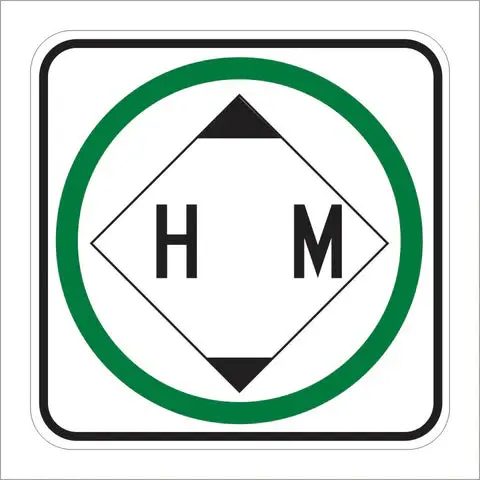 R105 (Ca) Hazardous Material Permitted (Symbol) Sign 1