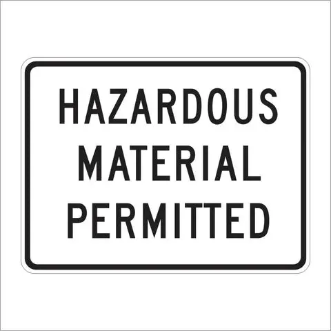 R105a (Ca) Hazardous Material Permitted Sign 1