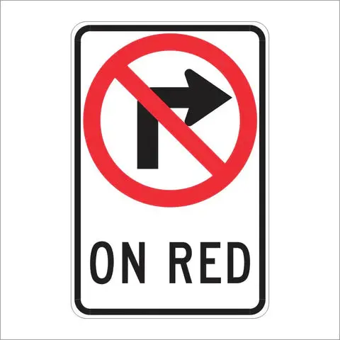 R13a (Ca) No Right Turn On Red (Symbol) Sign 1
