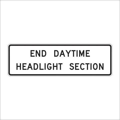 R16-11 End Daytime Headlight Section Sign 1