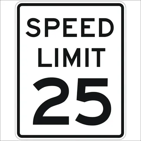 R2-1 Speed Limit Sign 1