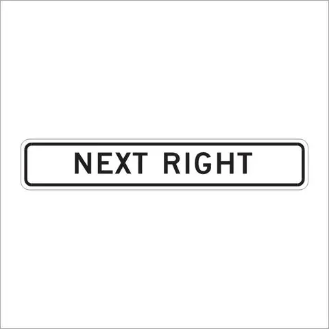 R20-1A (Ca) Next Right Sign 1
