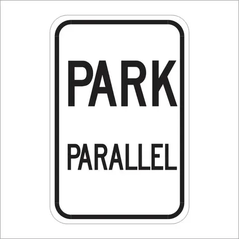 R24 (Ca) Park Parallel Sign 1
