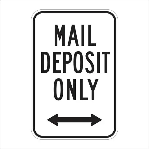 R24d (Ca) Mail Deposit Only Sign 1
