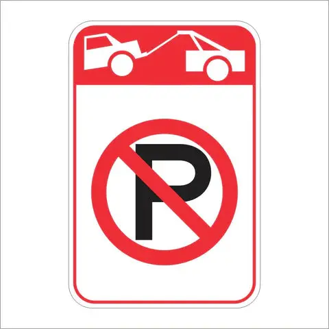 R26k (Ca) No Parking Tow-Away (Symbol) Sign 1