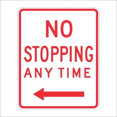 R28a(S) (Ca) No Stopping Anytime Sign 1