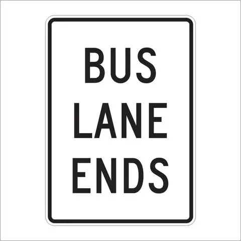 R3-12G Bus Lane Ends Sign 1