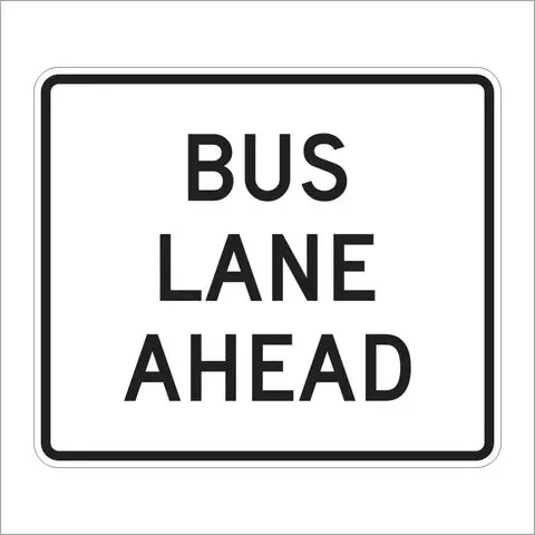 R3-15D Bus Lane Ahead Sign 1