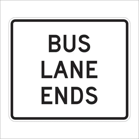 R3-15E Bus Lane Ends Sign 1