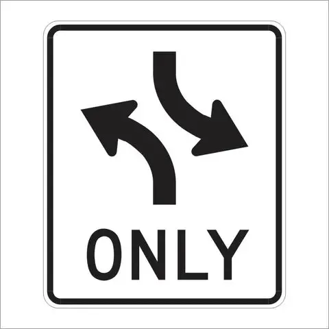 R3-9A Two Way Left Turn Lane Sign 1