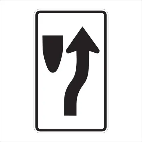 R4-7C Narrow Keep Right Sign 1
