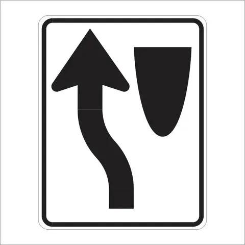 R4-8 Keep Left (Symbol) Sign 1