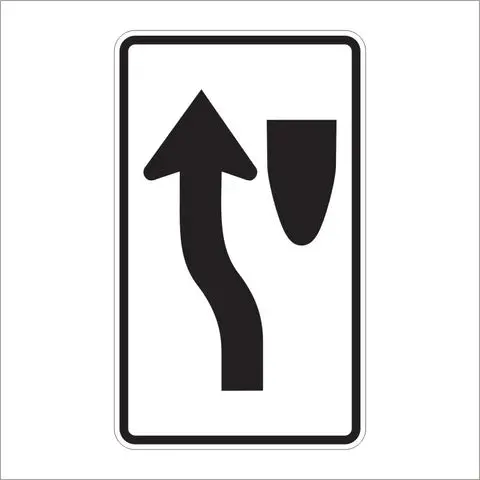 R4-8C Narrow Keep Left (Symbol) Sign 1