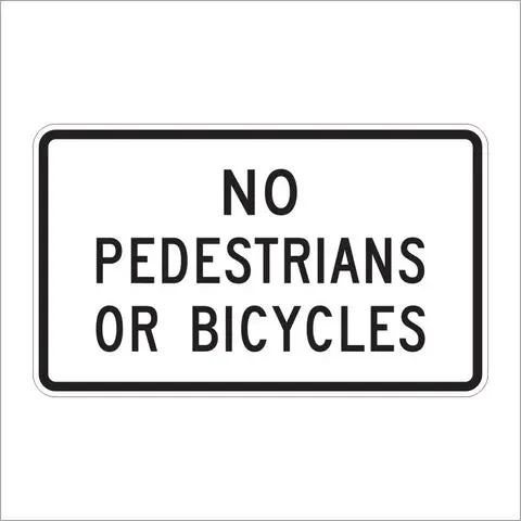 R5-10B No Pedestrians Or Bicycles Sign 1