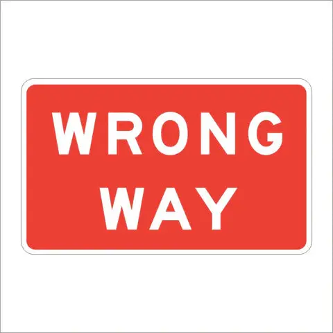 R5-1A Wrong Way Sign 1
