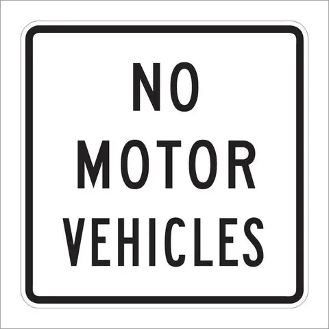 R5-3 No Motor Vehicles Sign 1