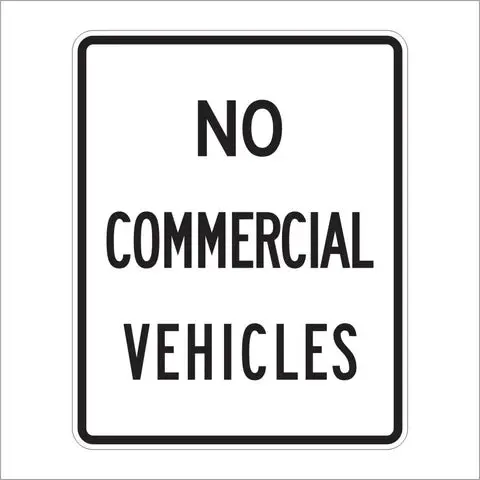 R5-4 No Commercial Vehicles Sign 1