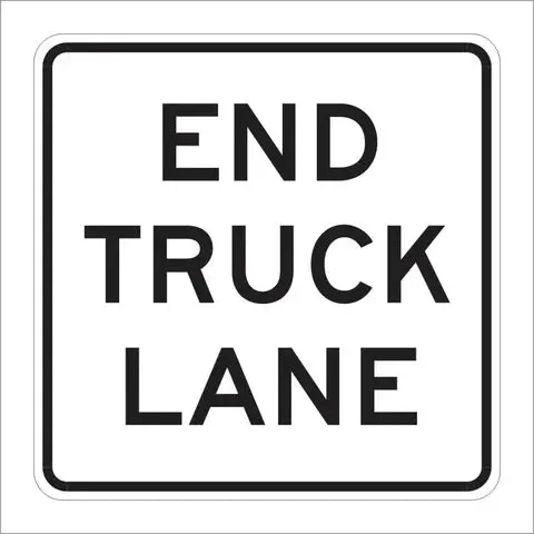 R53a (Ca) End Truck Lane Sign 1