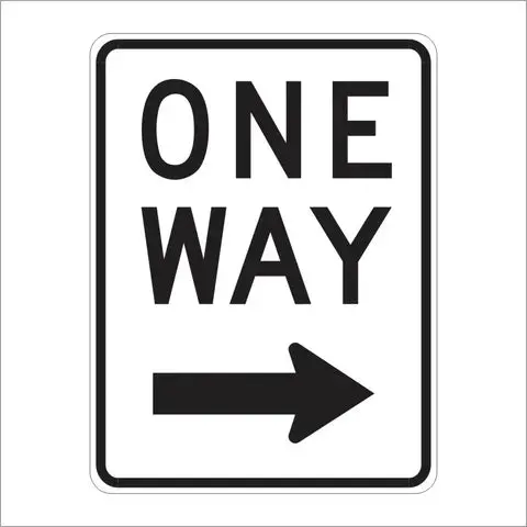 R6-2 One Way Sign 1