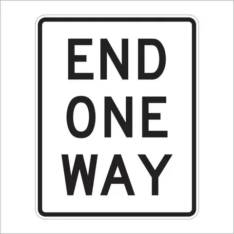 R6-7 End One Way Sign 1