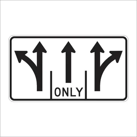 R61-22 (Ca) Intersection Lane Control Sign 1