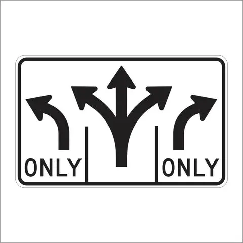R61-28 (Ca) Intersection Lane Control Sign 1
