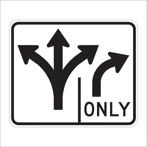 R61-30 (Ca) Intersection Lane Control Sign 1